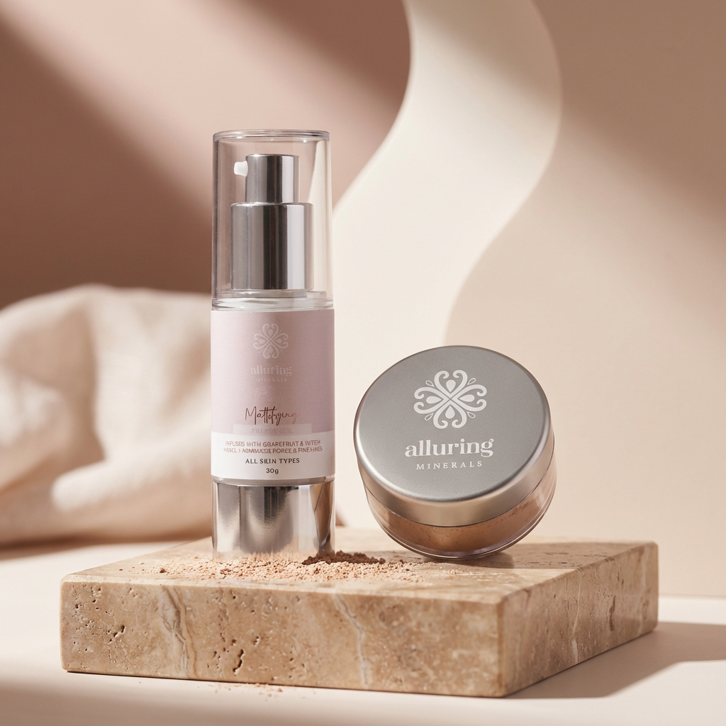 Mini Kit Mineral Foundation & Primer Set | Alluring Minerals