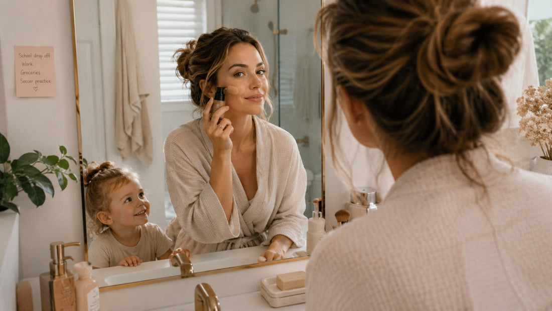 Mineral Makeup for Busy Mums: A 5-Minute Routine That Holds All Day