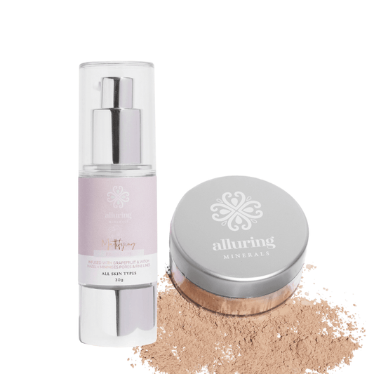 Mineral Foundation + Mattifying Primer Pack - Alluring Minerals