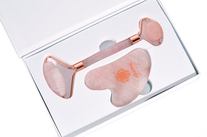 Rose Quartz Roller & Guasha - Alluring Minerals